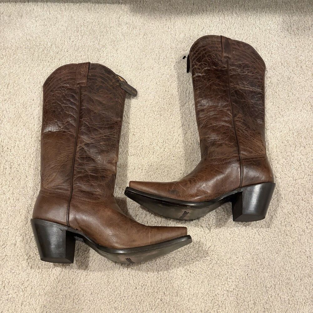 Demo Try on Shyanne Women's Charlene Tall Western Boots Brown Size 8.5 Cowboy - Picture 6 of 12